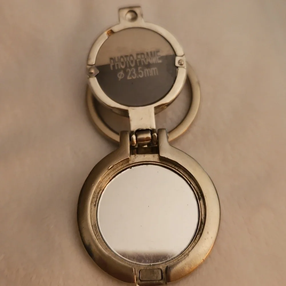 3/$30 Vintage 2001 Photo Locket Keychain with Engraving